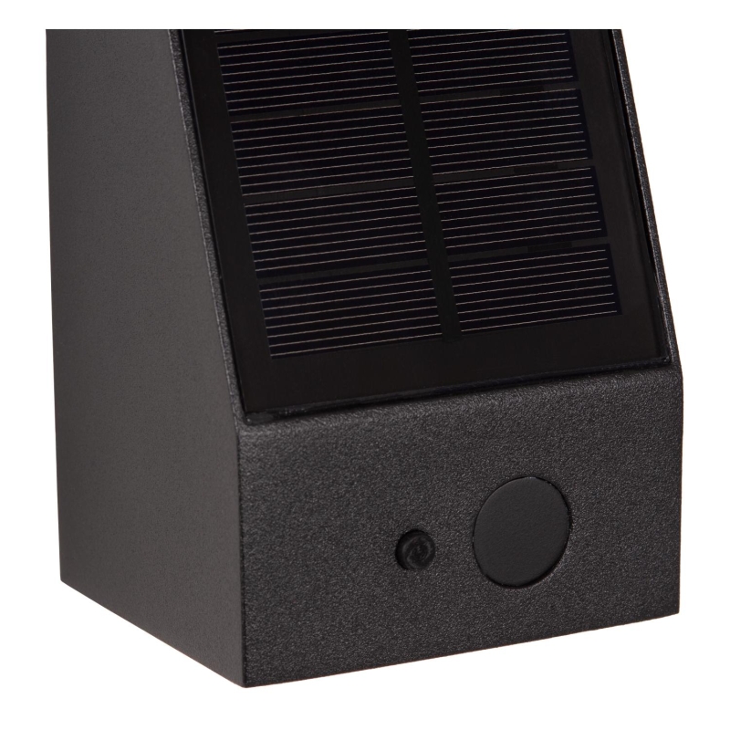 Lucide IRWIN - Nástenné svietidlo Indoor/Outdoor - LED Dim. - 1x2W 2850K/3150K - IP54 - Senzor deň/noc - Čierny